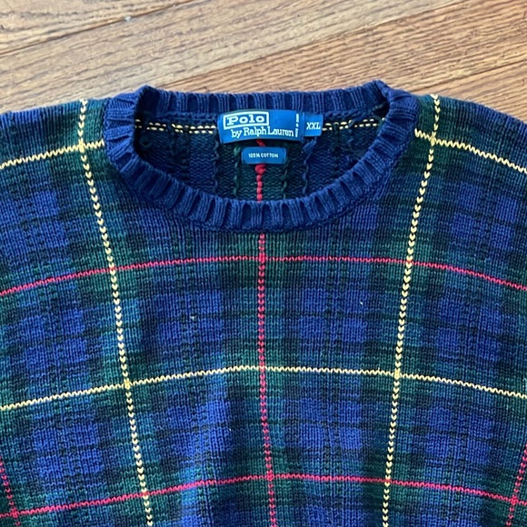Vintage Polo Ralph Lauren Plaid Sweater - Picture 2 of 2